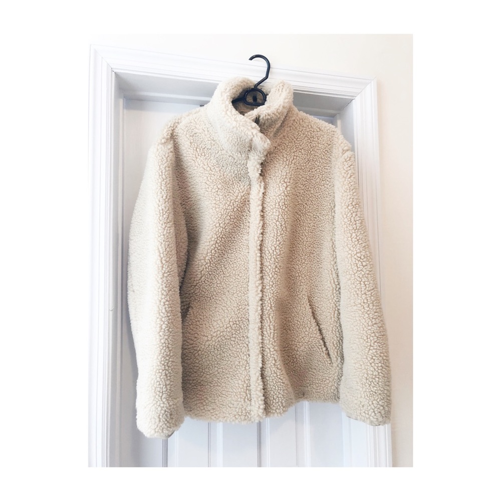 Cream Faux Soft Teddy Bear Jacket
